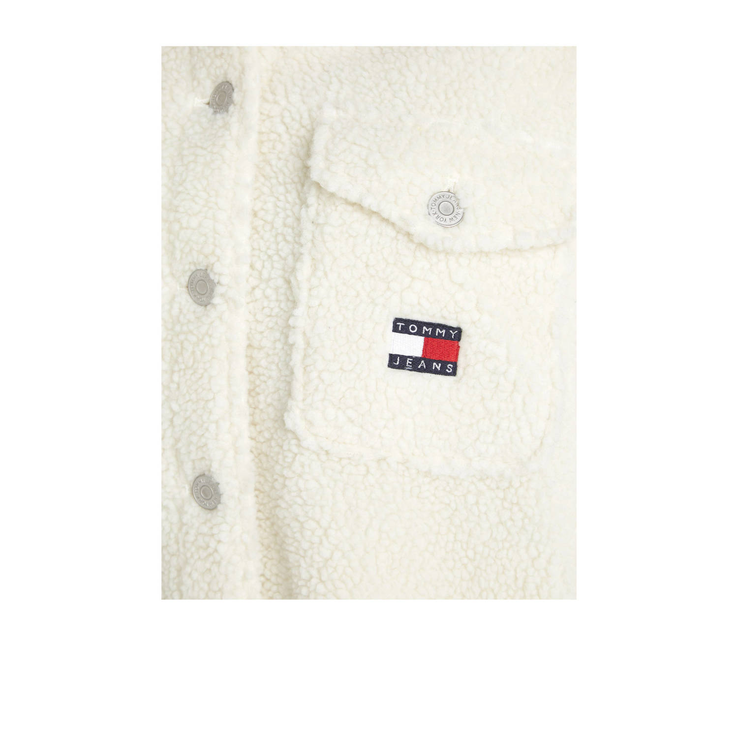 Tommy Jeans teddy tussenjas ecru