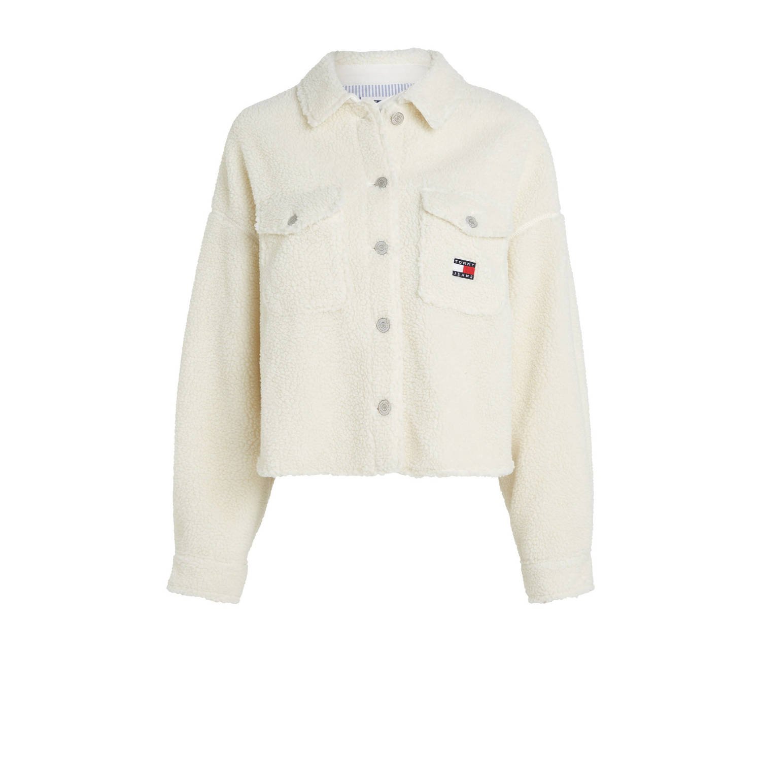 Tommy Jeans teddy tussenjas ecru