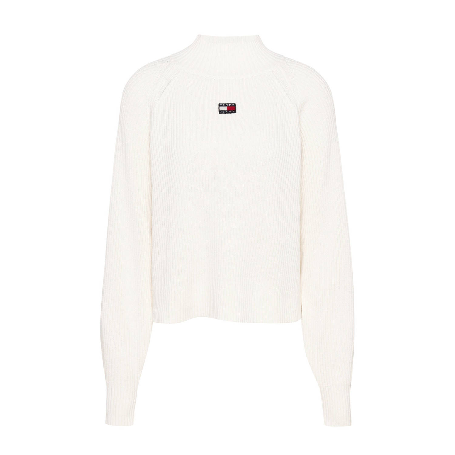 TOMMY JEANS Dames Truien & Vesten Tjw Badge Mockneck Sweater Wit