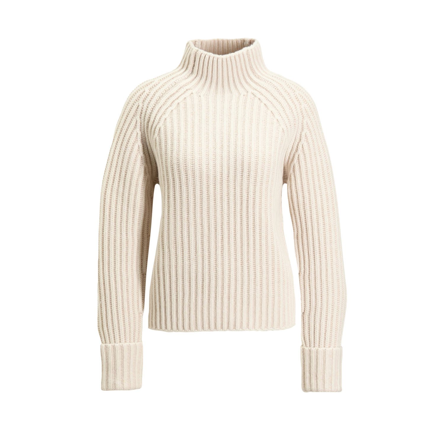 Calvin Klein Womenswear Gebreide pullover van lamswol met opstaande kraag
