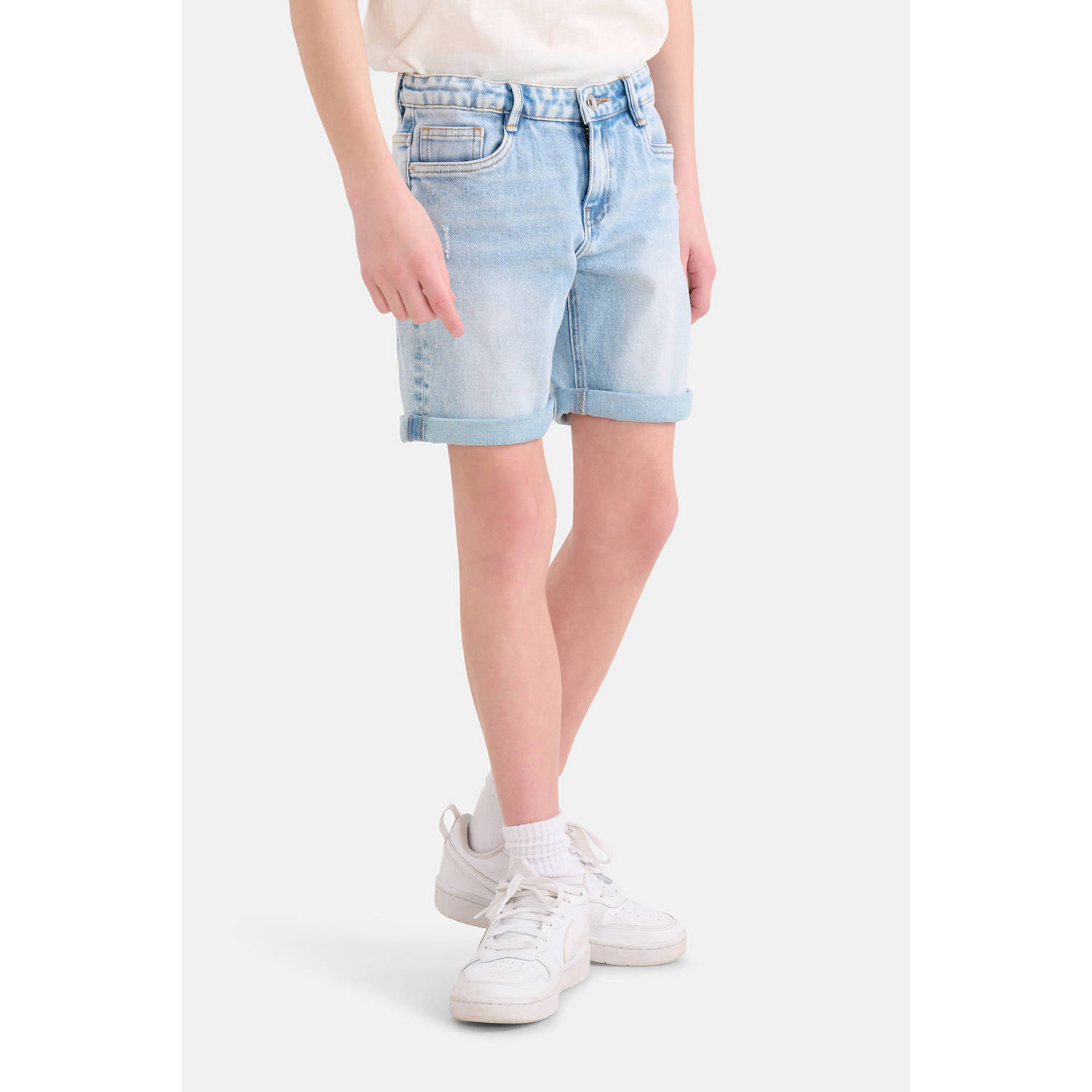 Shoeby regular fit denim short l:ight blue denim bleached