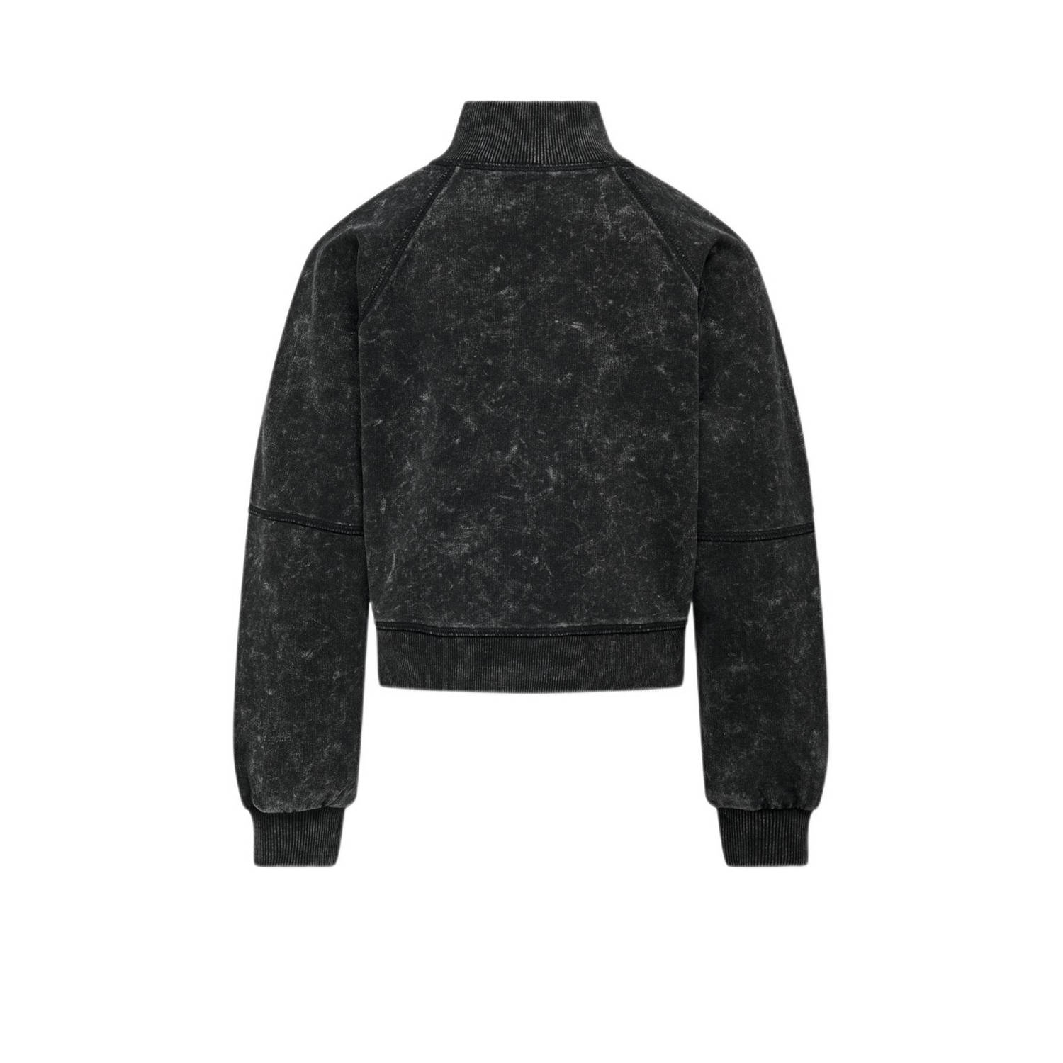 ONLY KIDS GIRL sweater KOGDONNA verwassen zwart