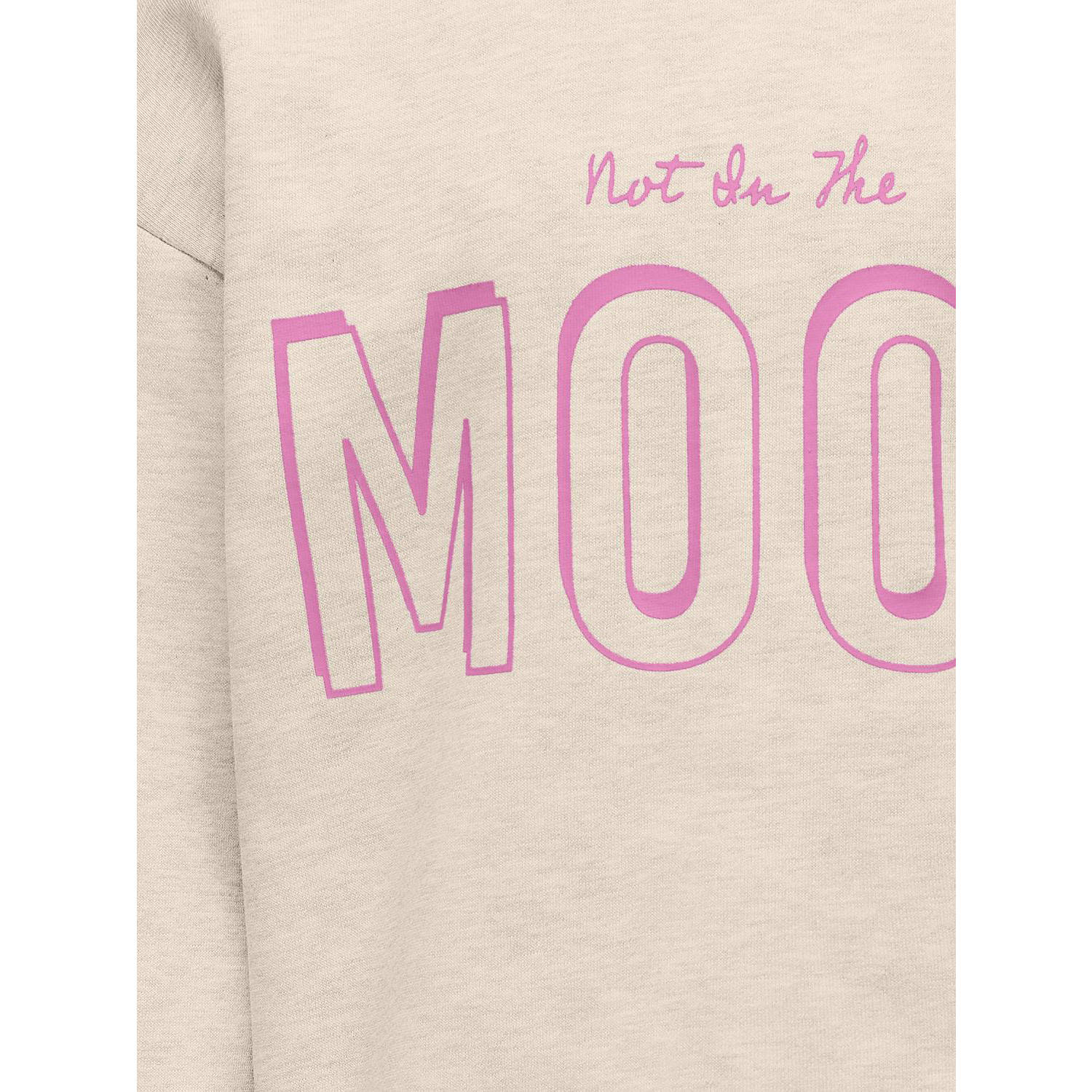 ONLY KIDS GIRL sweater KOGAUDREY met backprint ecru fuchsia