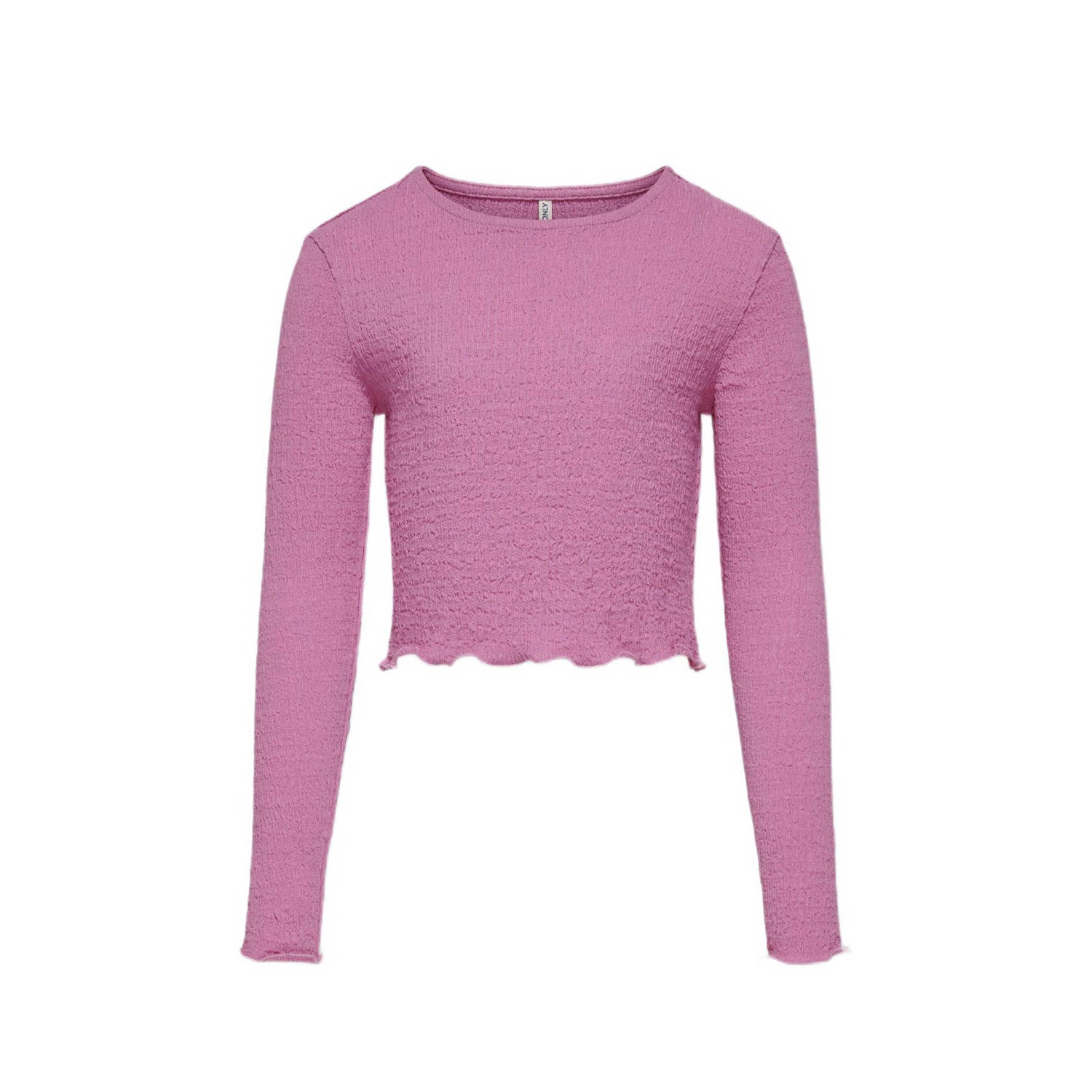 Only KIDS GIRL crop top KOGEMMA zoetroze Meisjes Polyester Ronde hals Effen 134 140