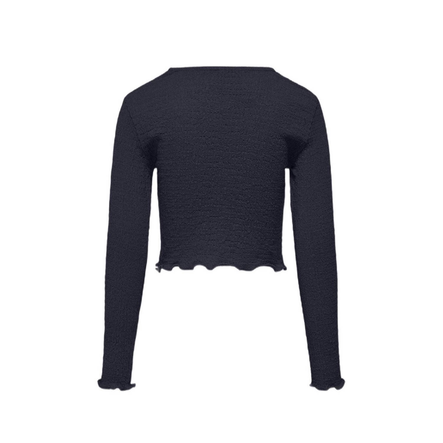 ONLY KIDS GIRL crop top KOGEMMA donkerblauw