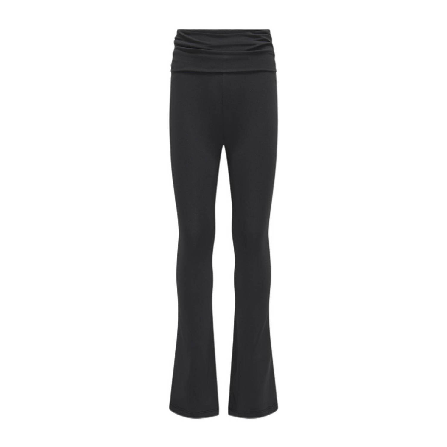 Only KIDS GIRL high waist flared broek KOGEA zwart Meisjes Polyamide Effen 140