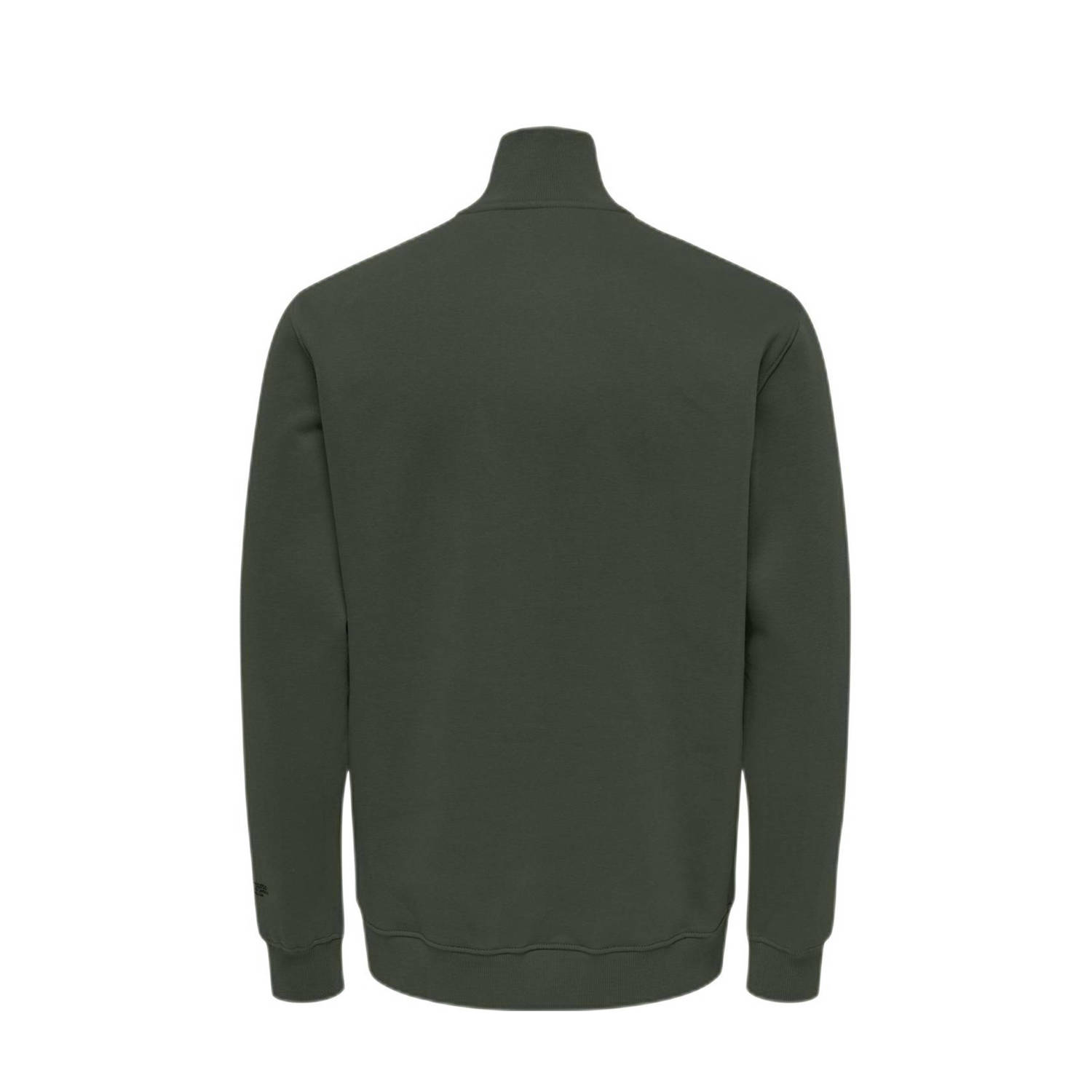 ONLY KIDS BOY sweater KOBRILEY LIFE donkergroen
