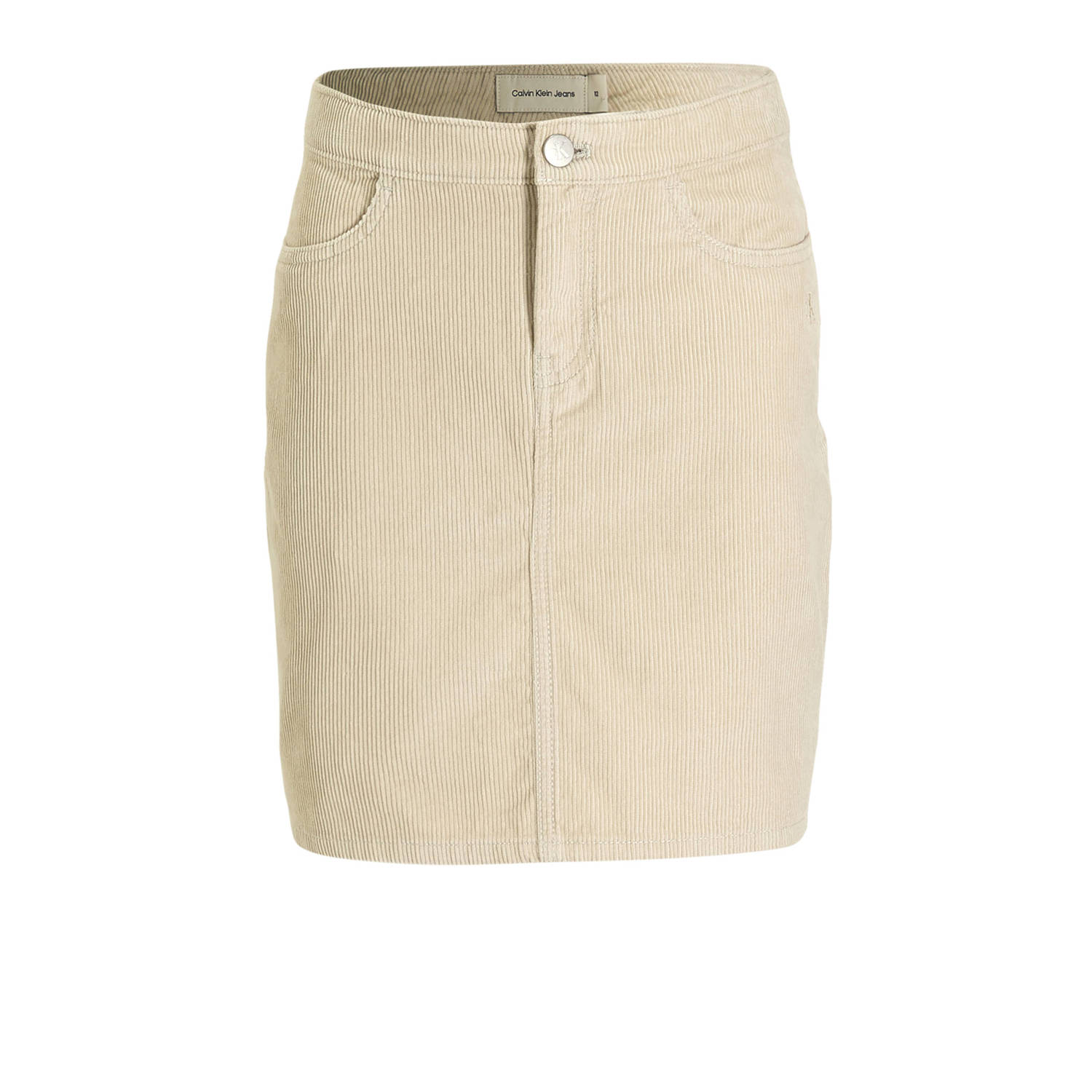 Calvin Klein corduroy korte rok beige