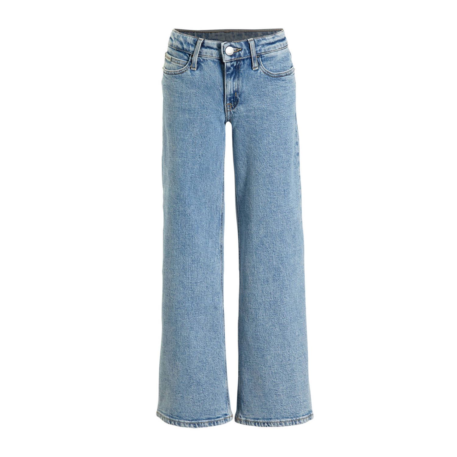 Calvin Klein straight fit jeans salt and pepper blue Blauw Meisjes Denim 128