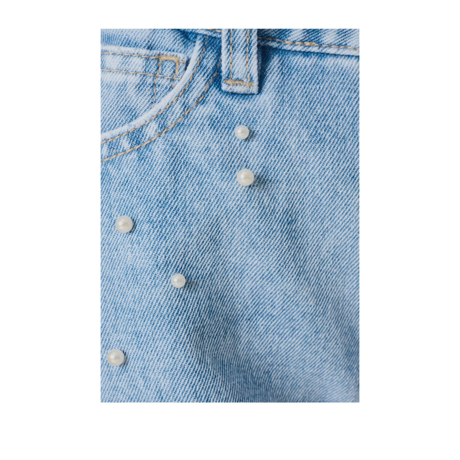 Shoeby high waist regular fit denim short light blue denim