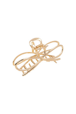 haarclip Golden Bow goudkleurig