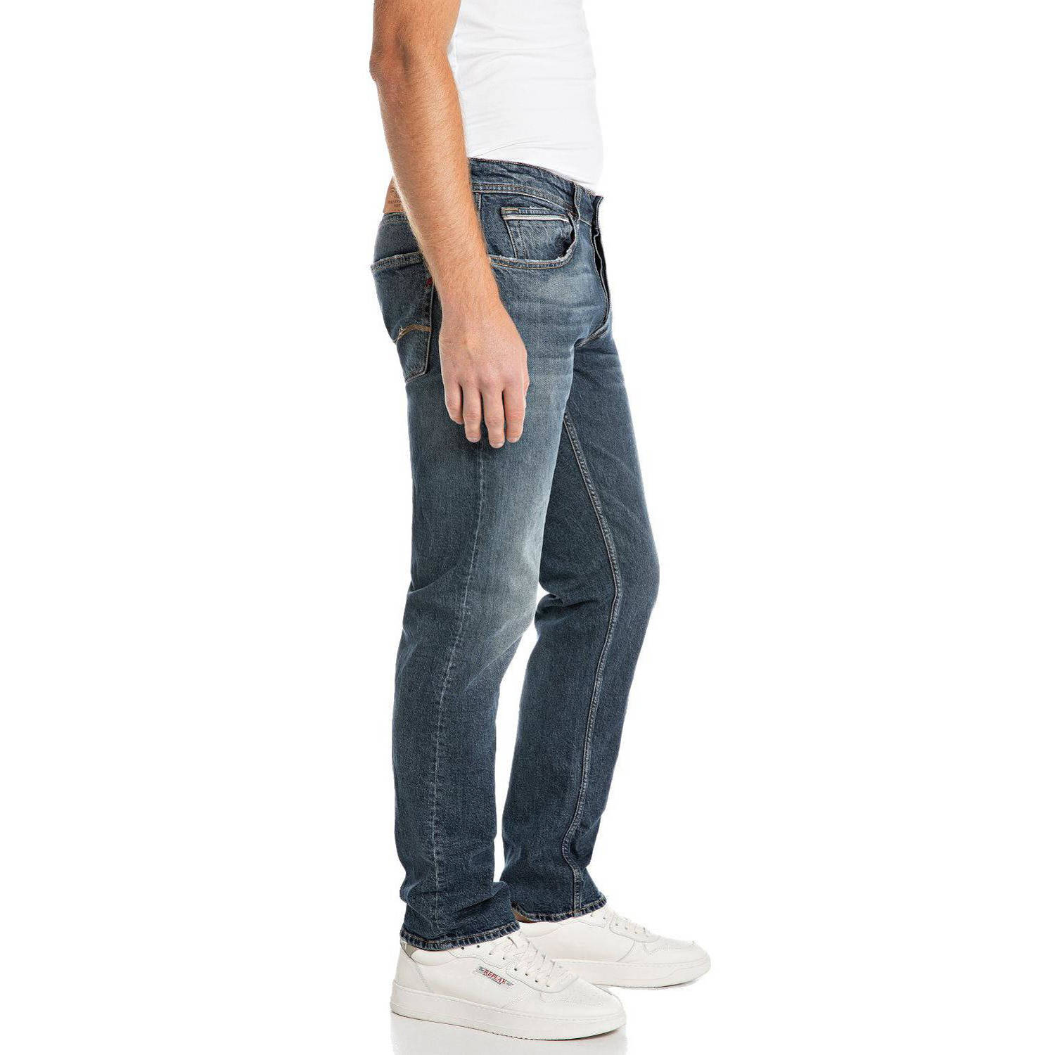 REPLAY straight leg jeans GROVER blauw