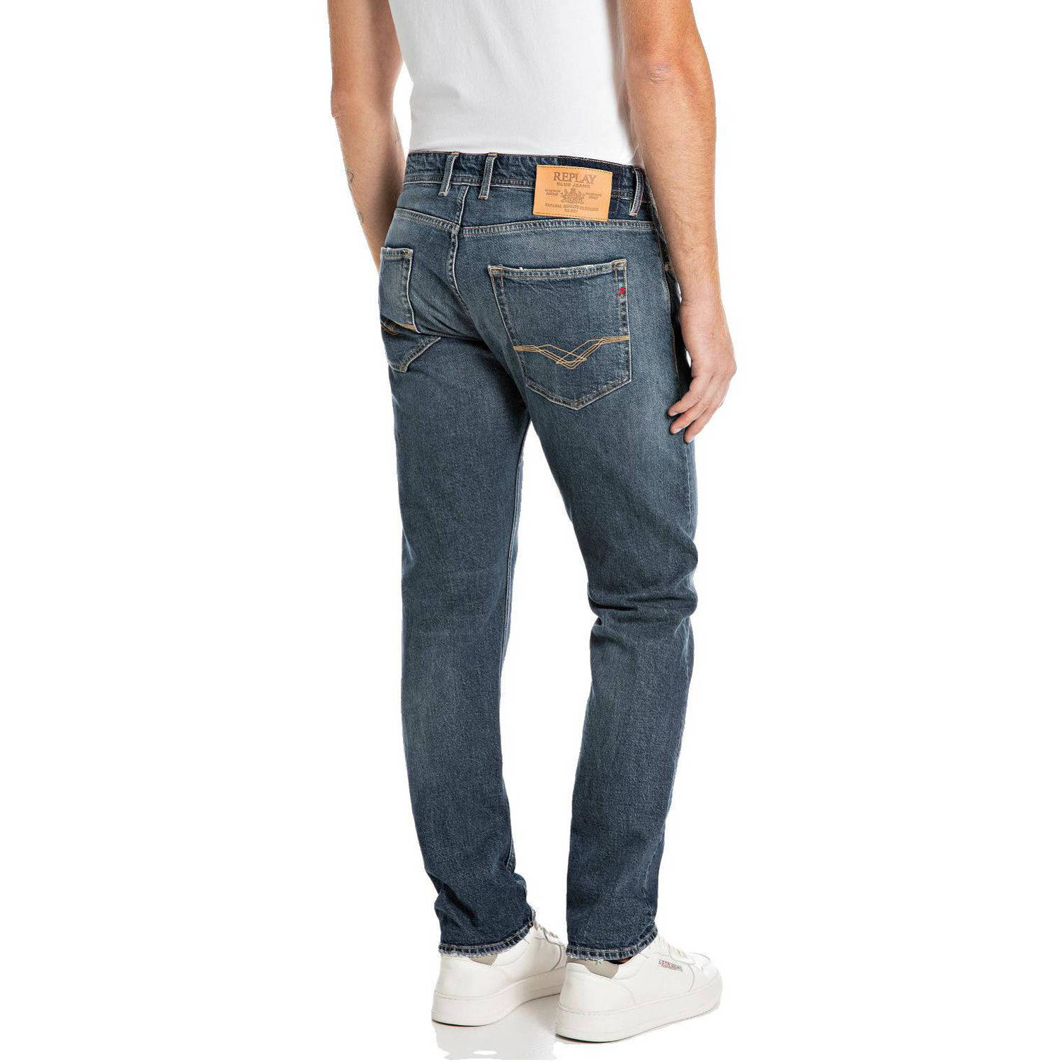 REPLAY straight leg jeans GROVER blauw