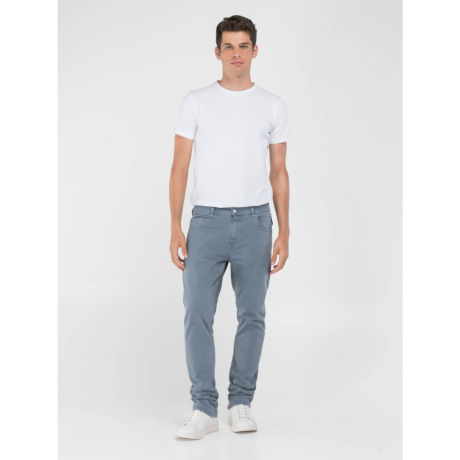 REPLAY tapered fit jeans MICKYM blauw