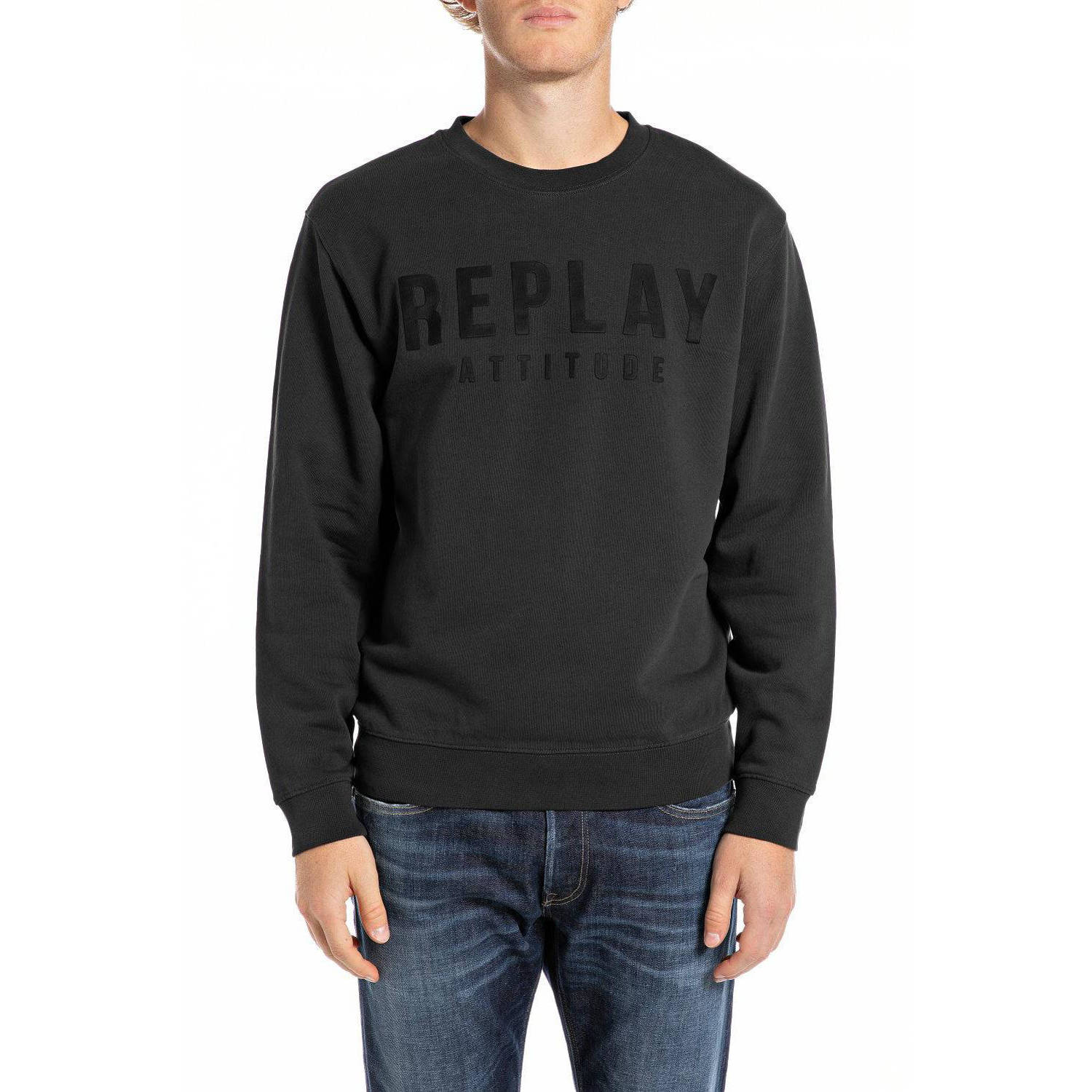 REPLAY sweater zwart