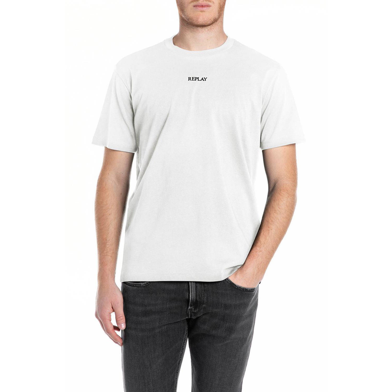 REPLAY regular fit t-shirt natural white