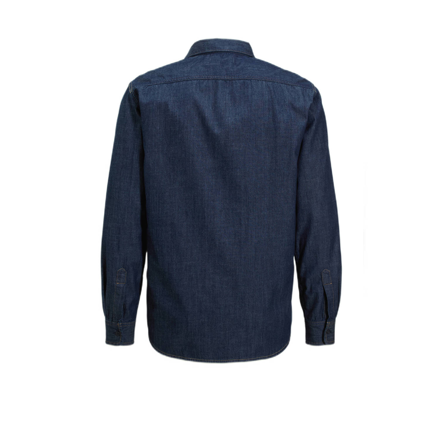 REPLAY denim overhemd donkerblauw