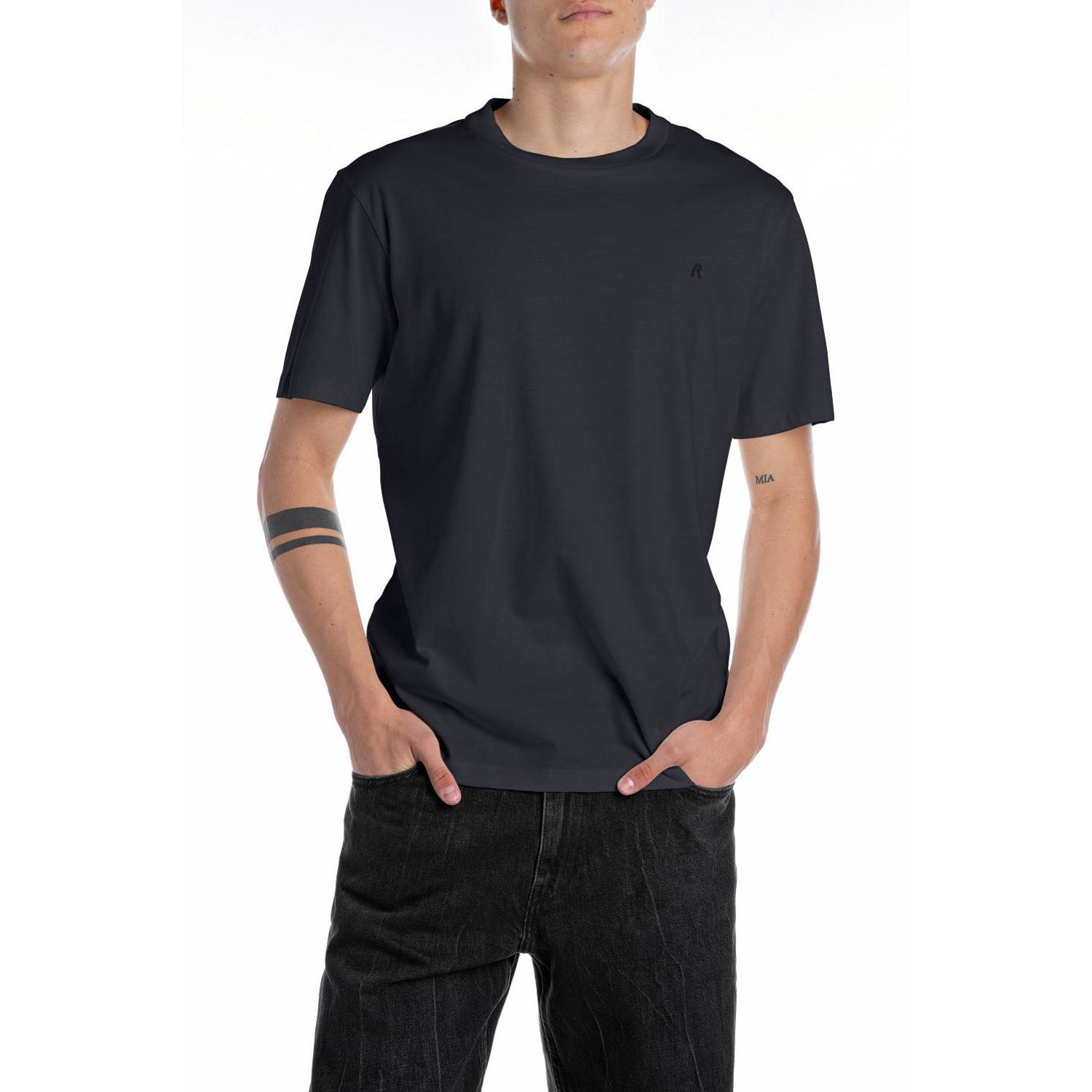 Replay T-shirt met labeldetail