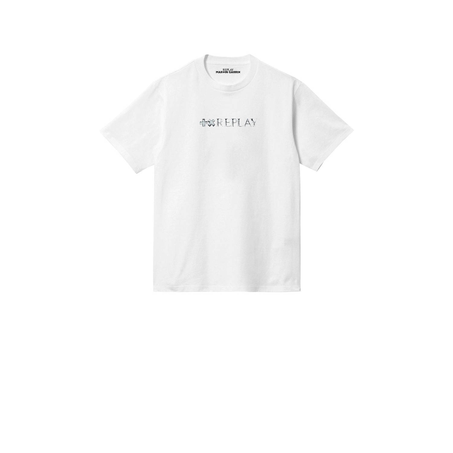 REPLAY x Martin Garrix T-shirt met backprint wit