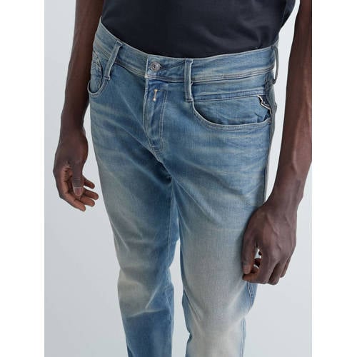 REPLAY tapered fit jeans ANBASS blauw afbeelding