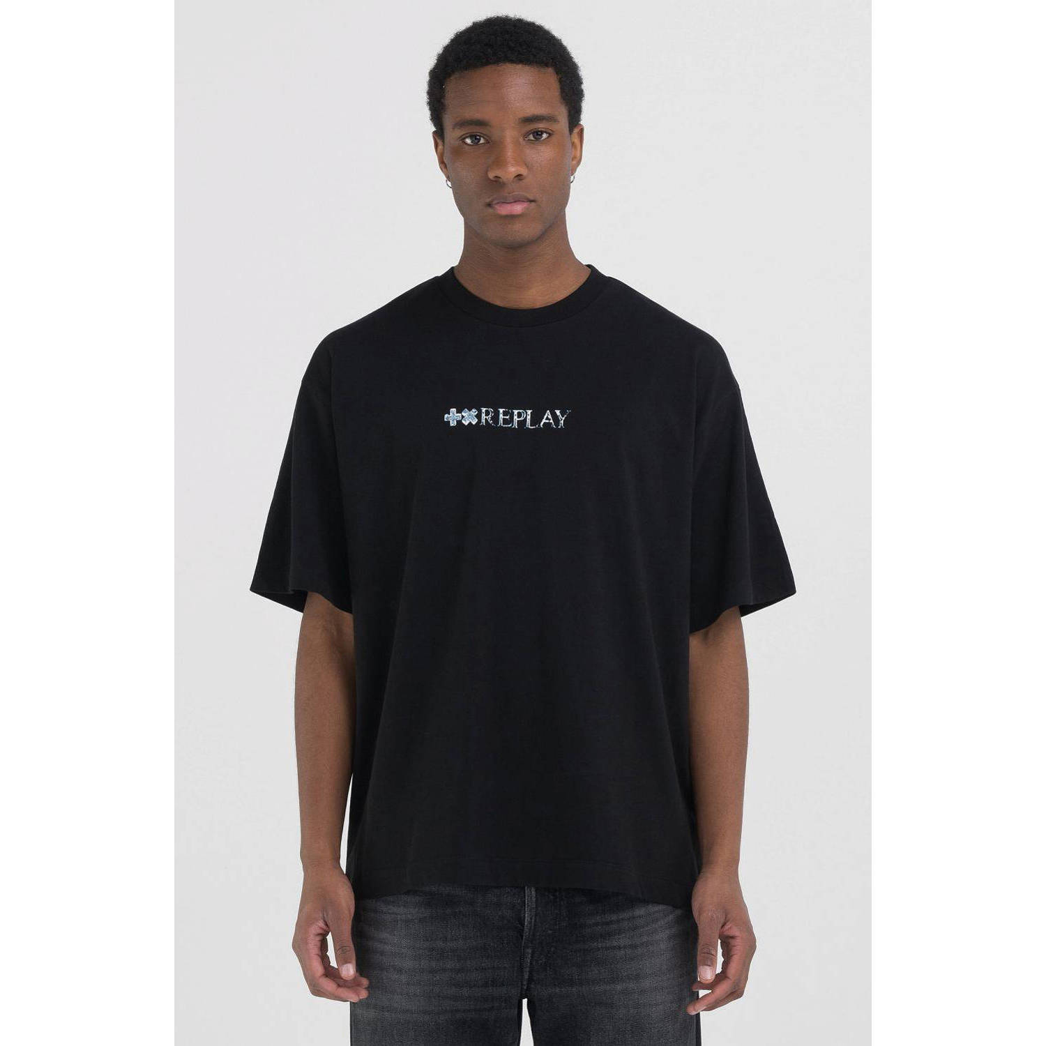 REPLAY x Martin Garrix T-shirt met backprint zwart