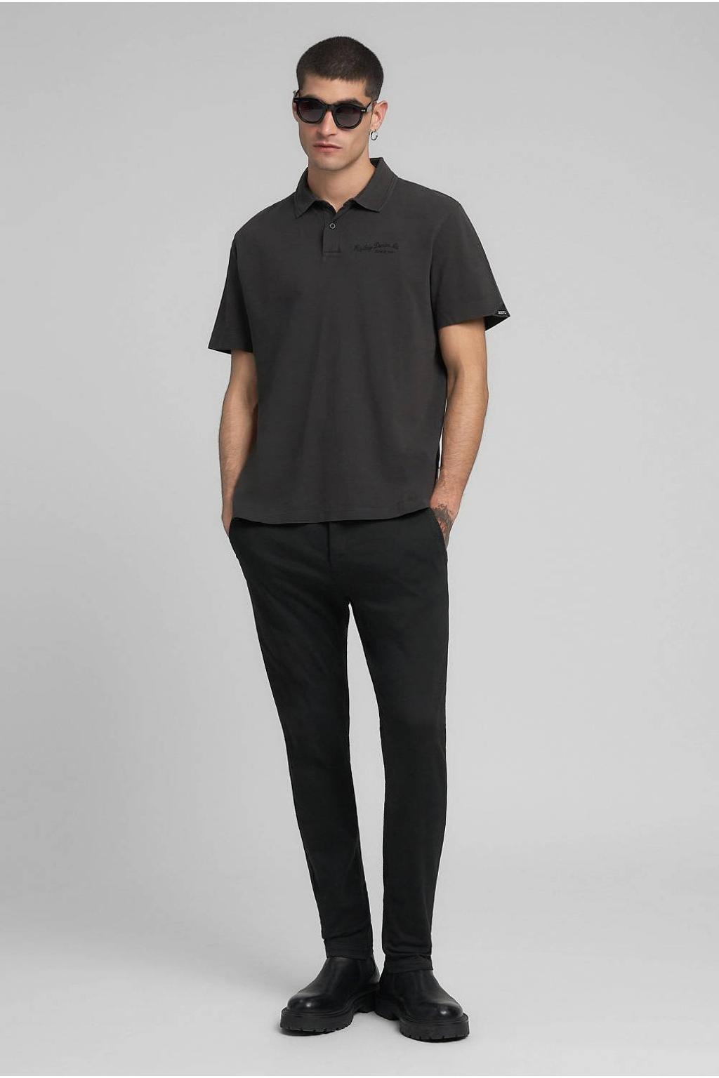 REPLAY slim fit chino ZEUMAR zwart