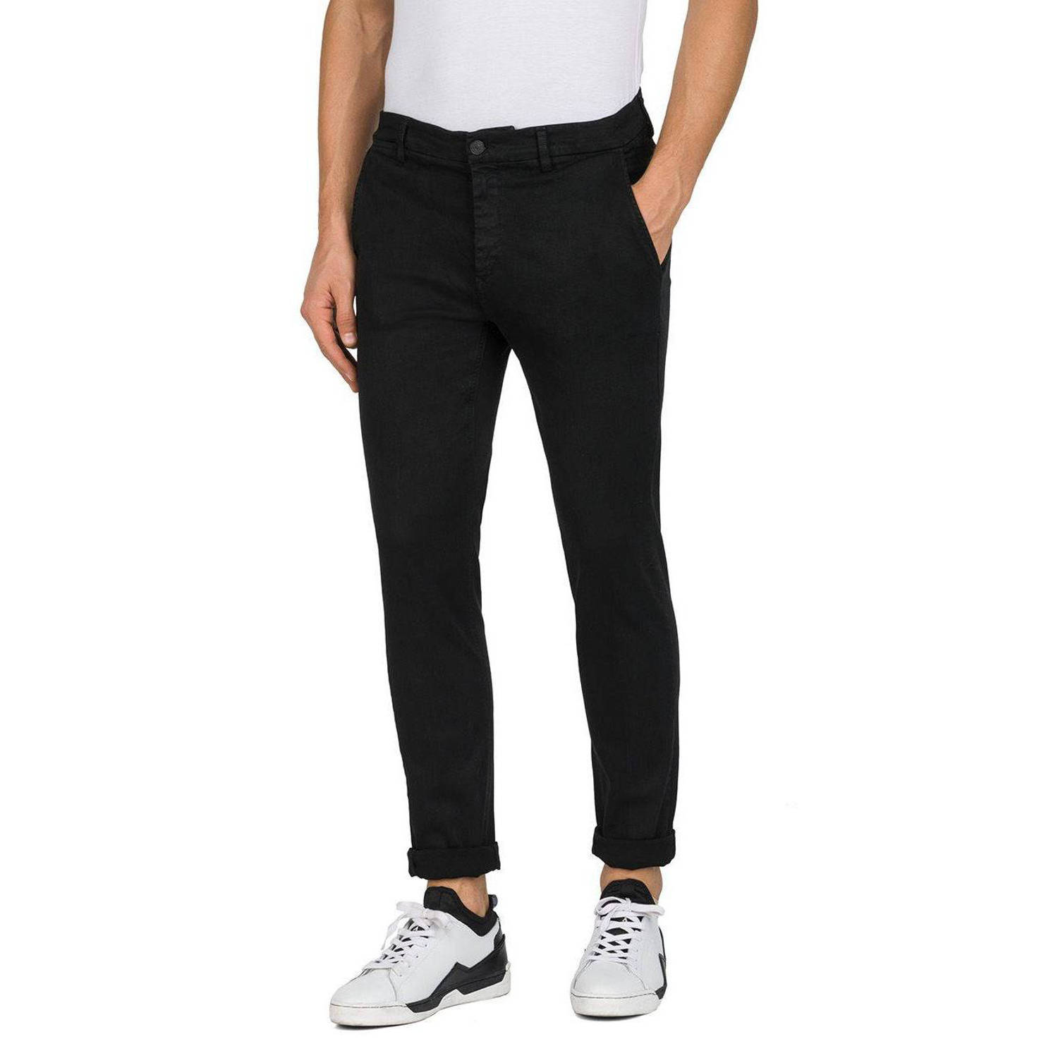 REPLAY slim fit chino ZEUMAR zwart