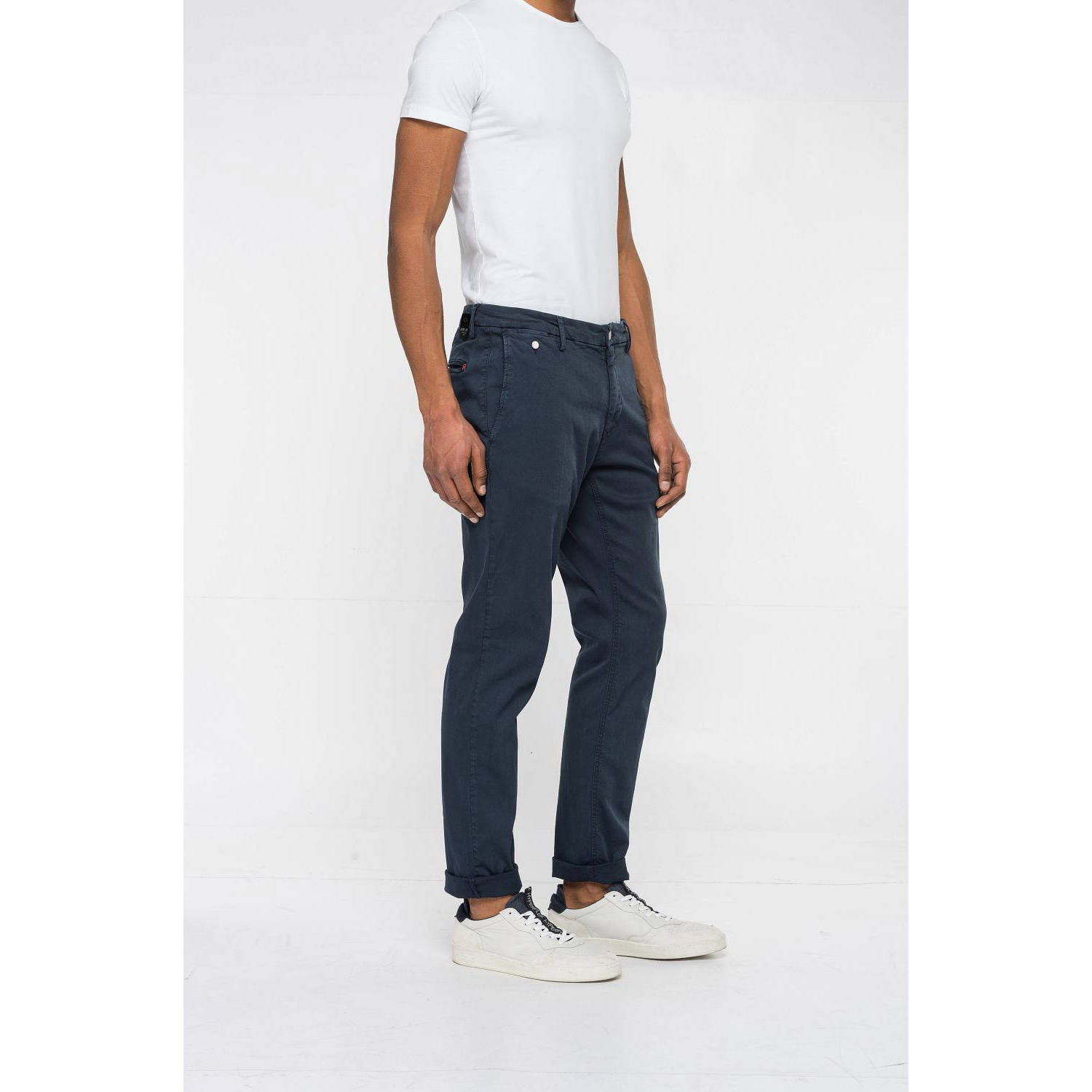 REPLAY regular fit chino BENNI donkerblauw