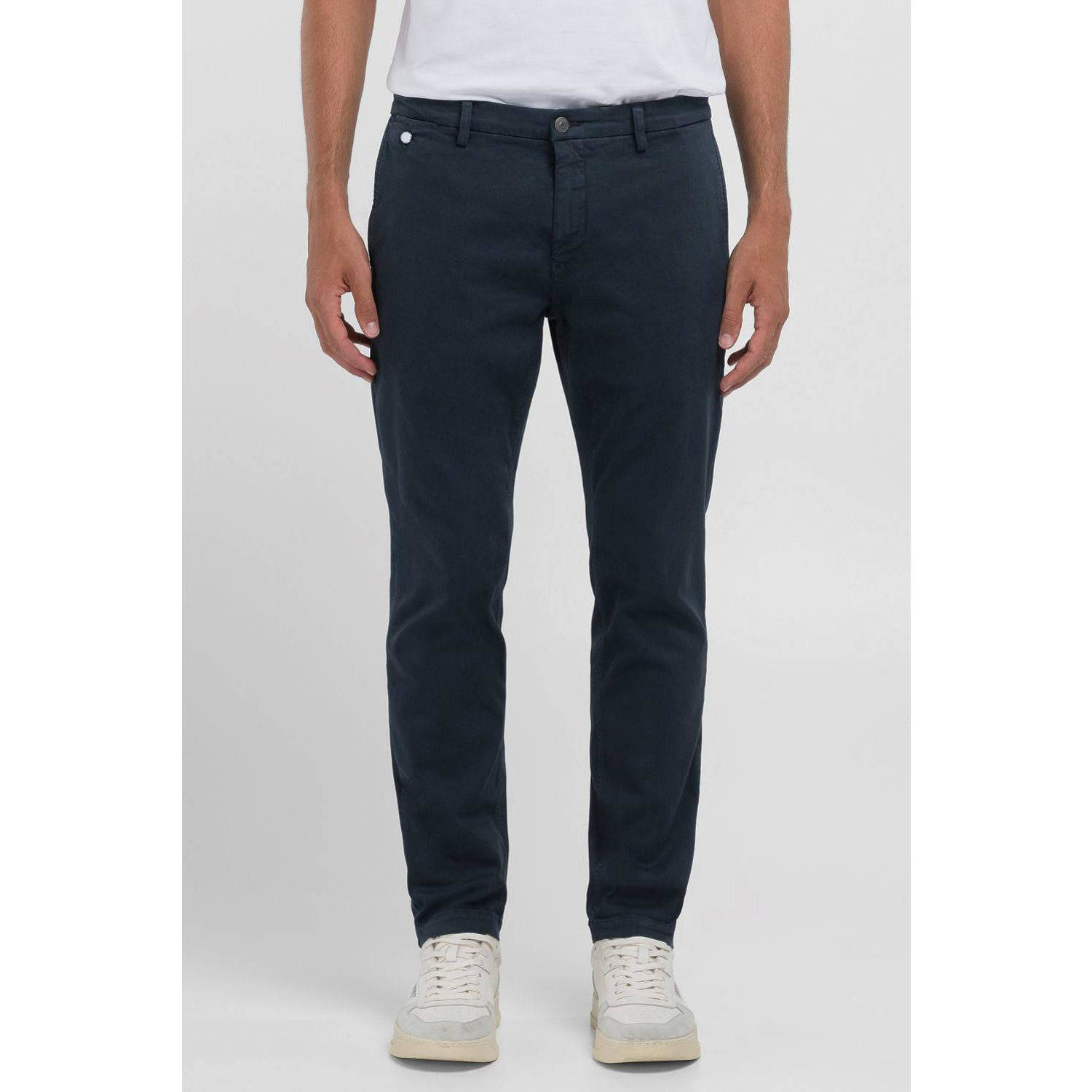 REPLAY regular fit chino BENNI donkerblauw