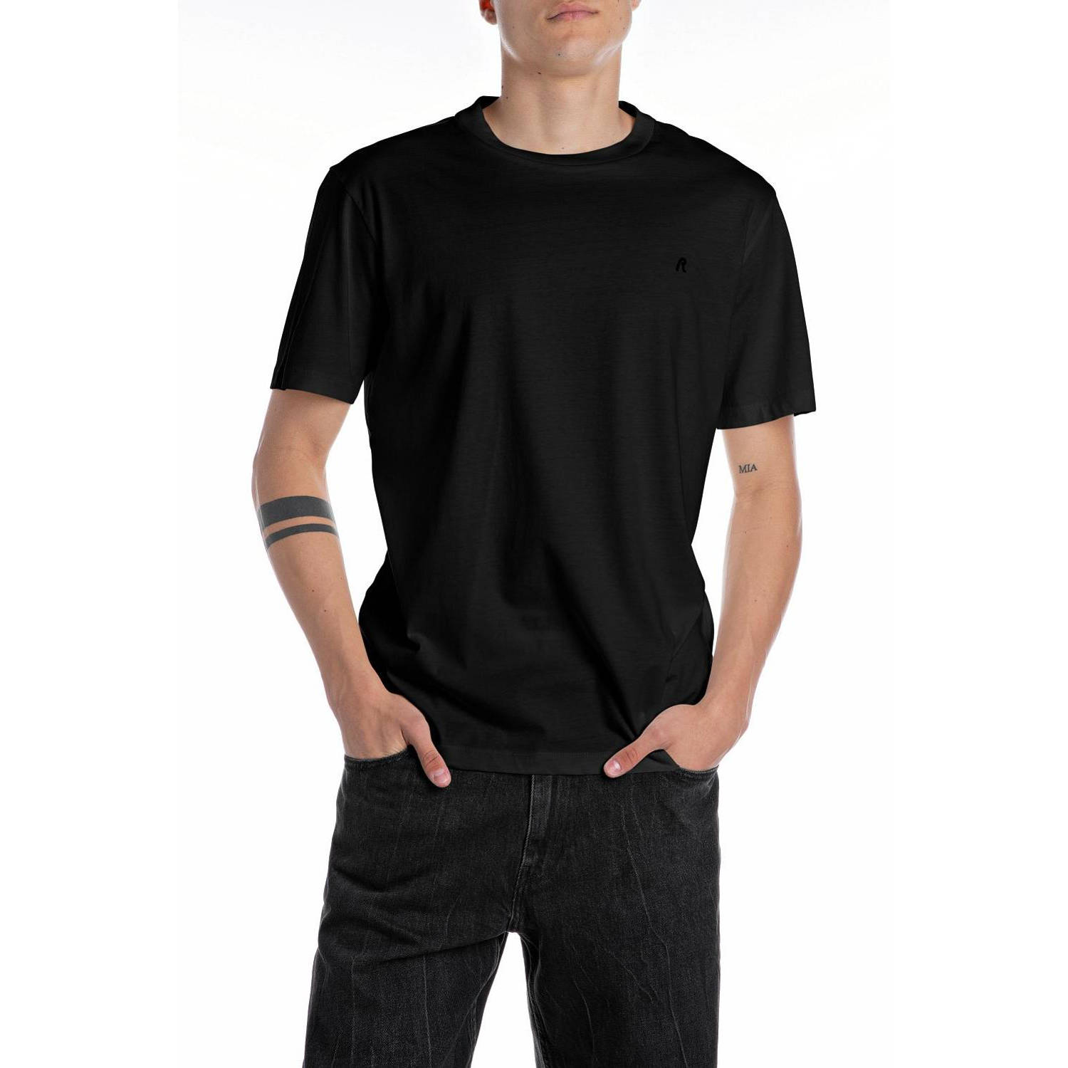 Replay T-shirt met labeldetail
