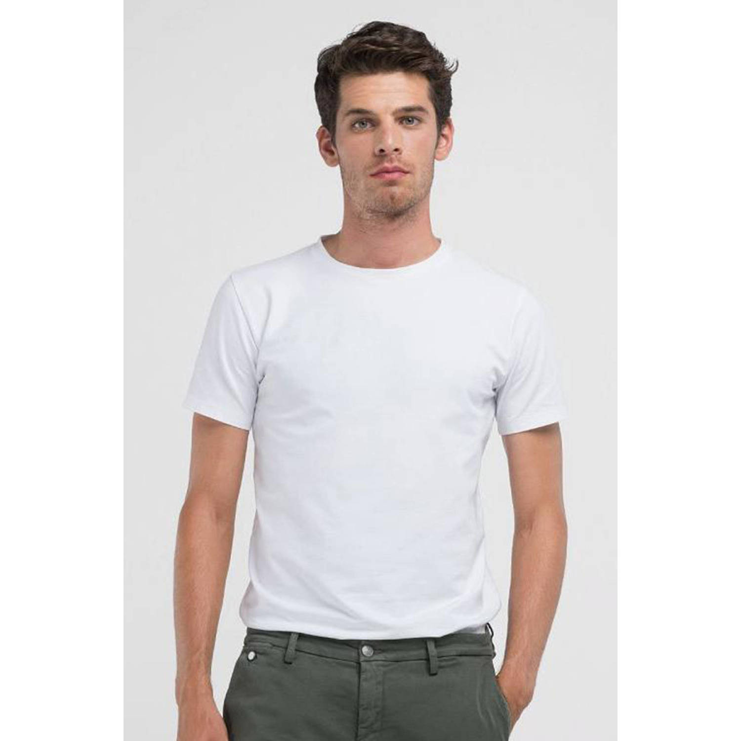 Replay Groene chino broek Green Heren