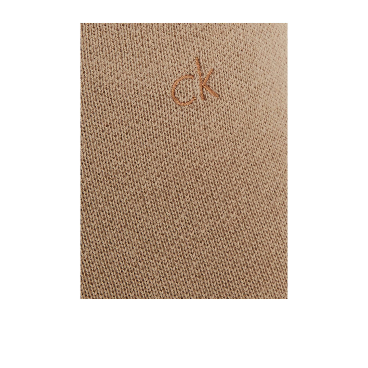 Calvin Klein high waist straight fit broek met wol beige