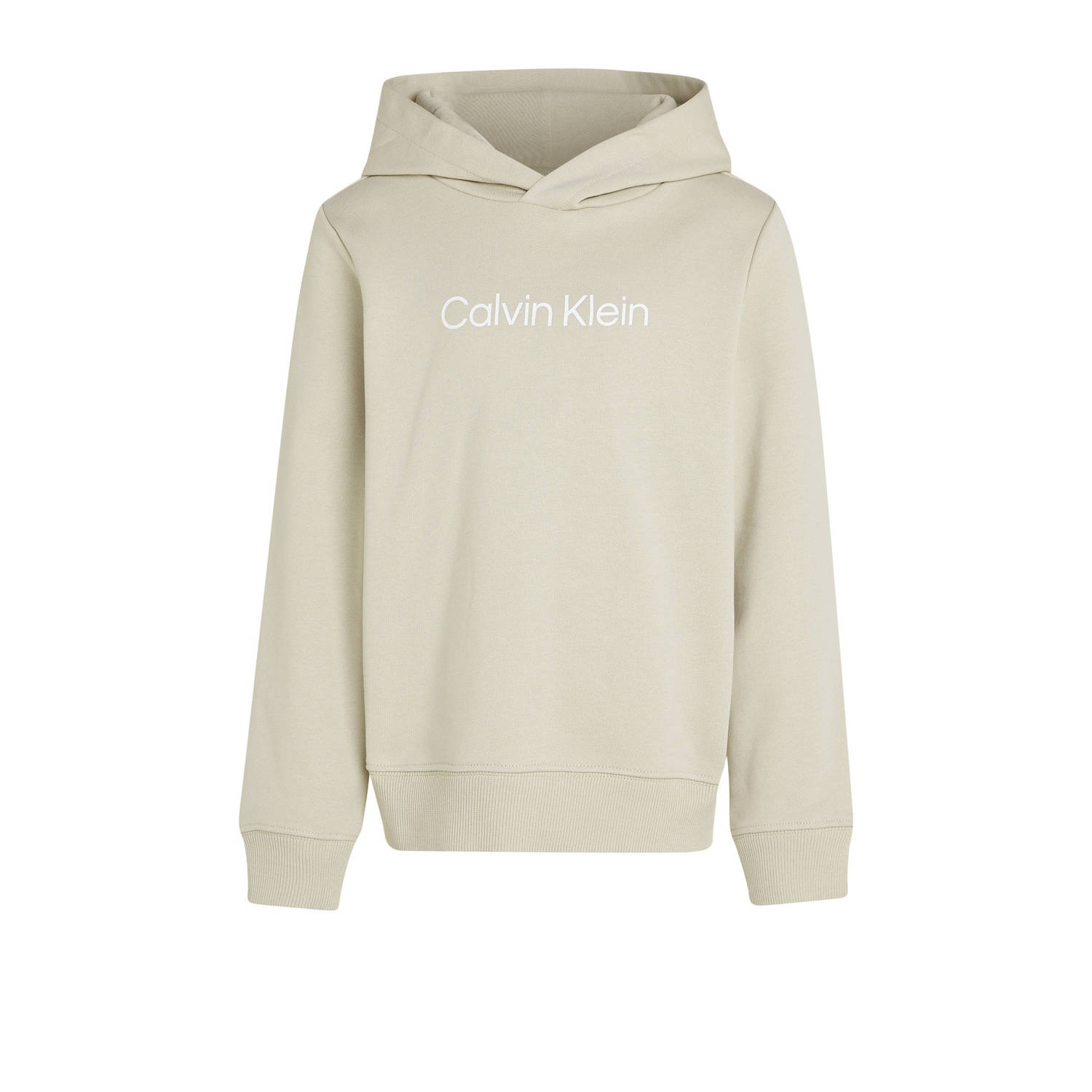 Calvin Klein hoodie beige Trui Sweat Capuchon Logo 116