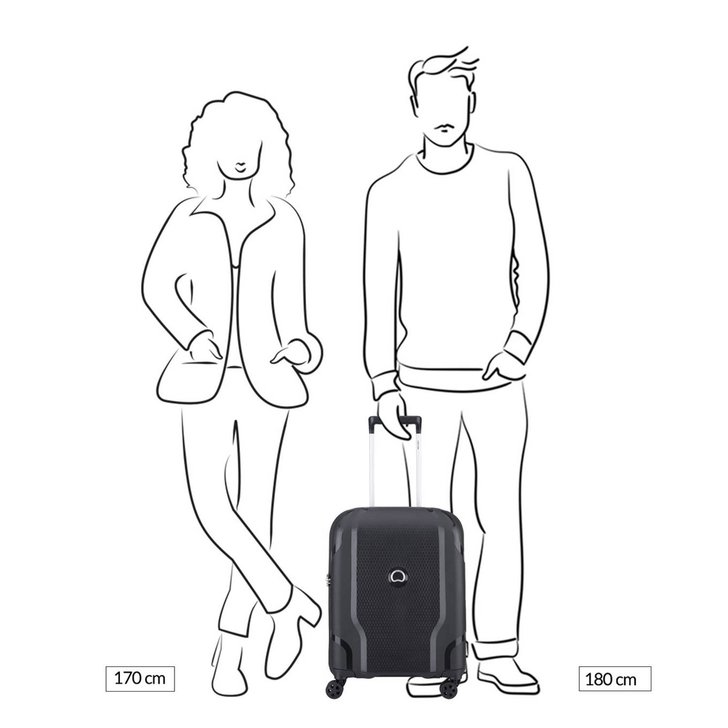 Delsey trolley Clavel 55 cm. zwart