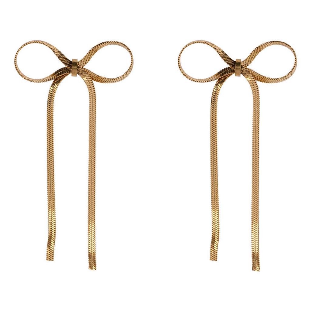 Club Manhattan oorbellen Bow Tie goudkleurig