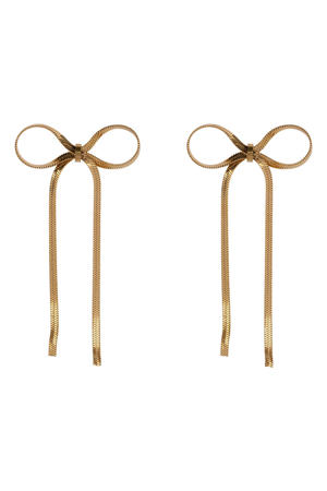 oorbellen Bow Tie goudkleurig