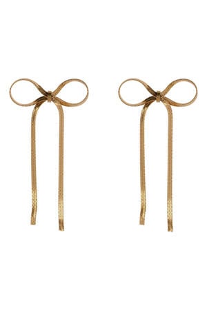 oorbellen Bow Tie goudkleurig