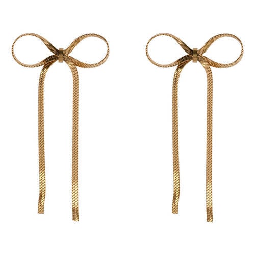 Club Manhattan oorbellen Bow Tie goudkleurig afbeelding