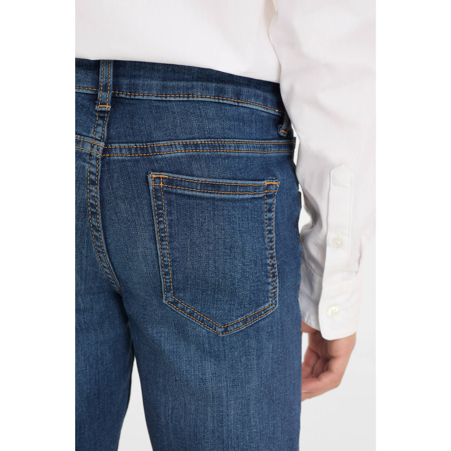 anytime skinny jeans blauw zwarte denim