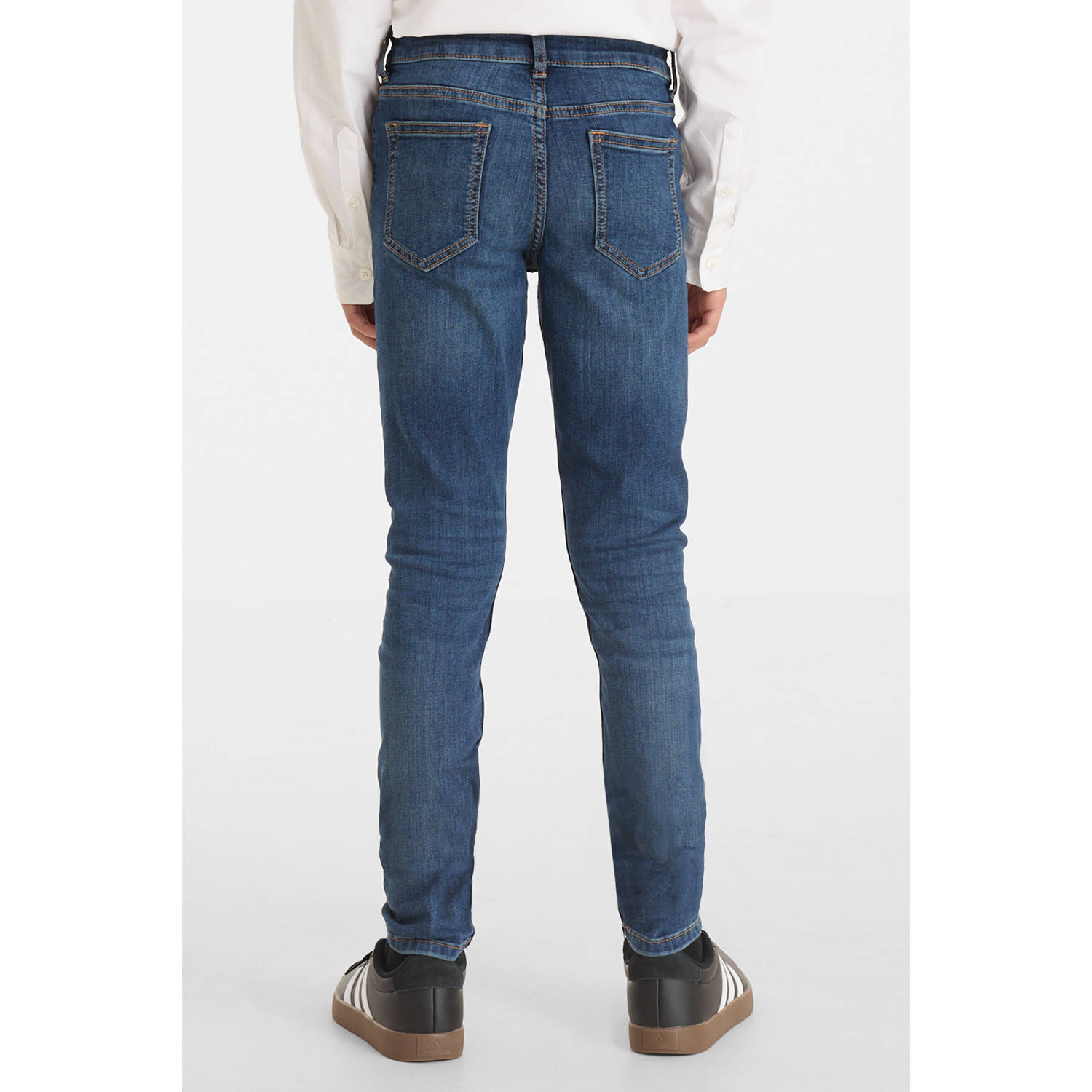 anytime skinny jeans blauw zwarte denim