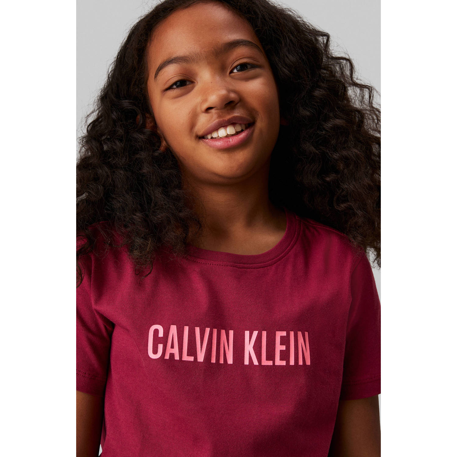 Calvin Klein pyamaset donkerrood roze