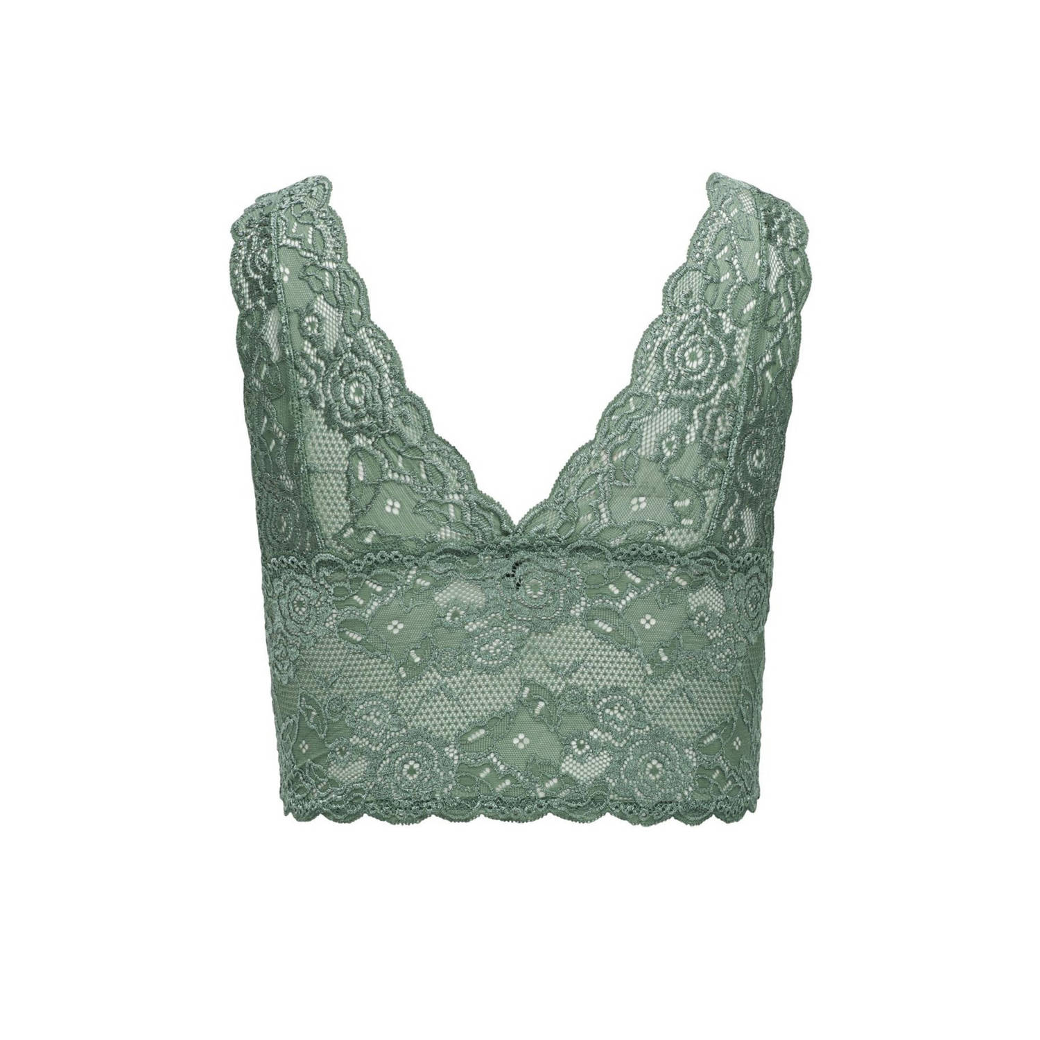 ONLY voorgevormde bralette ONLCHLOE olijfgroen