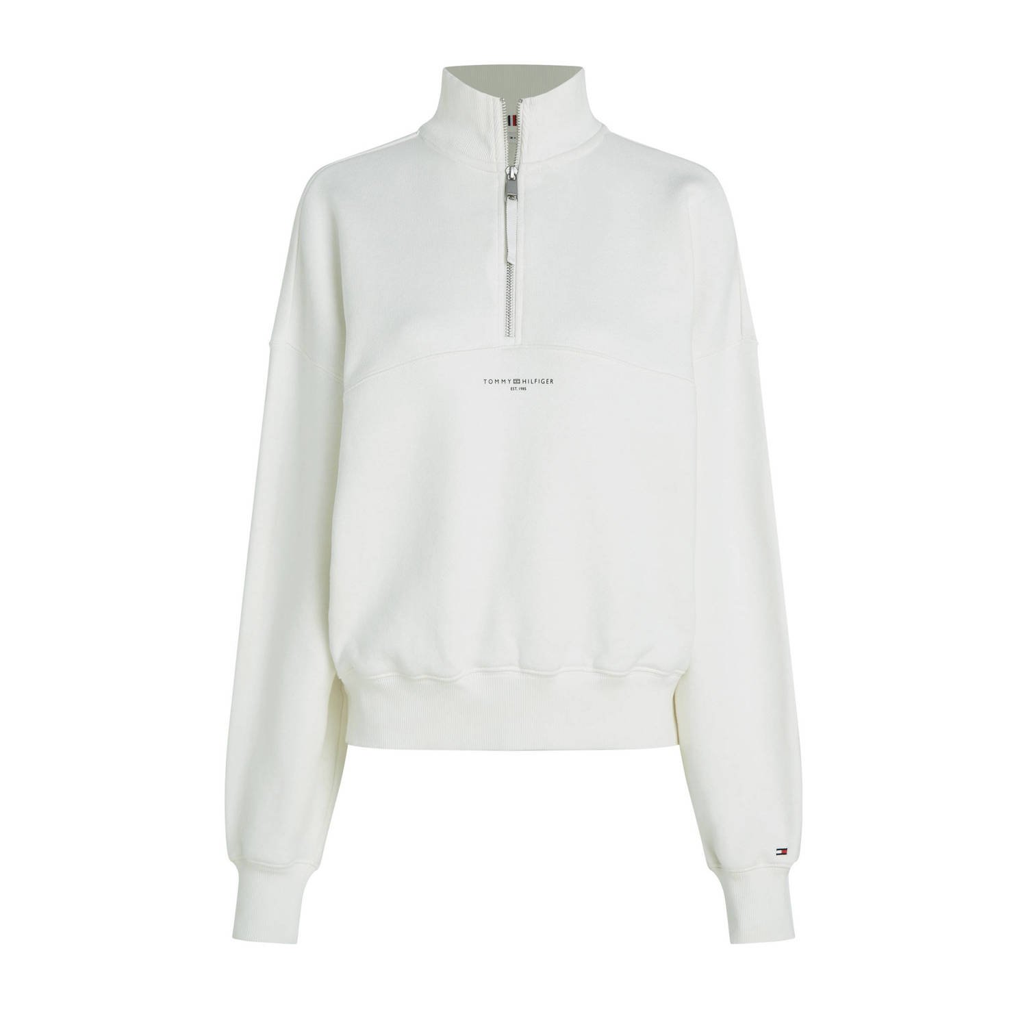 Tommy Hilfiger schipperstrui met logo ecru
