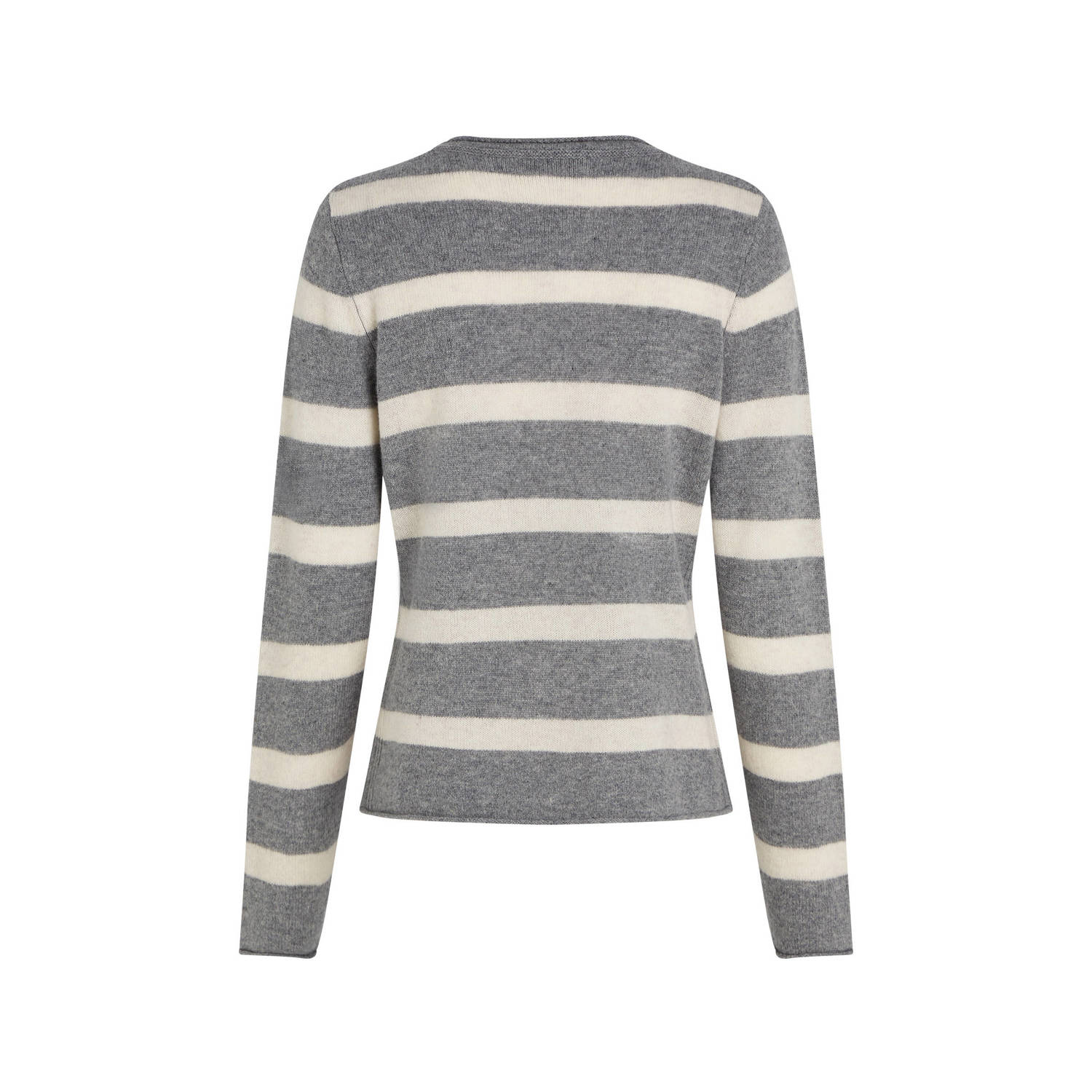 Tommy Hilfiger gestreepte wollen top grijs creme