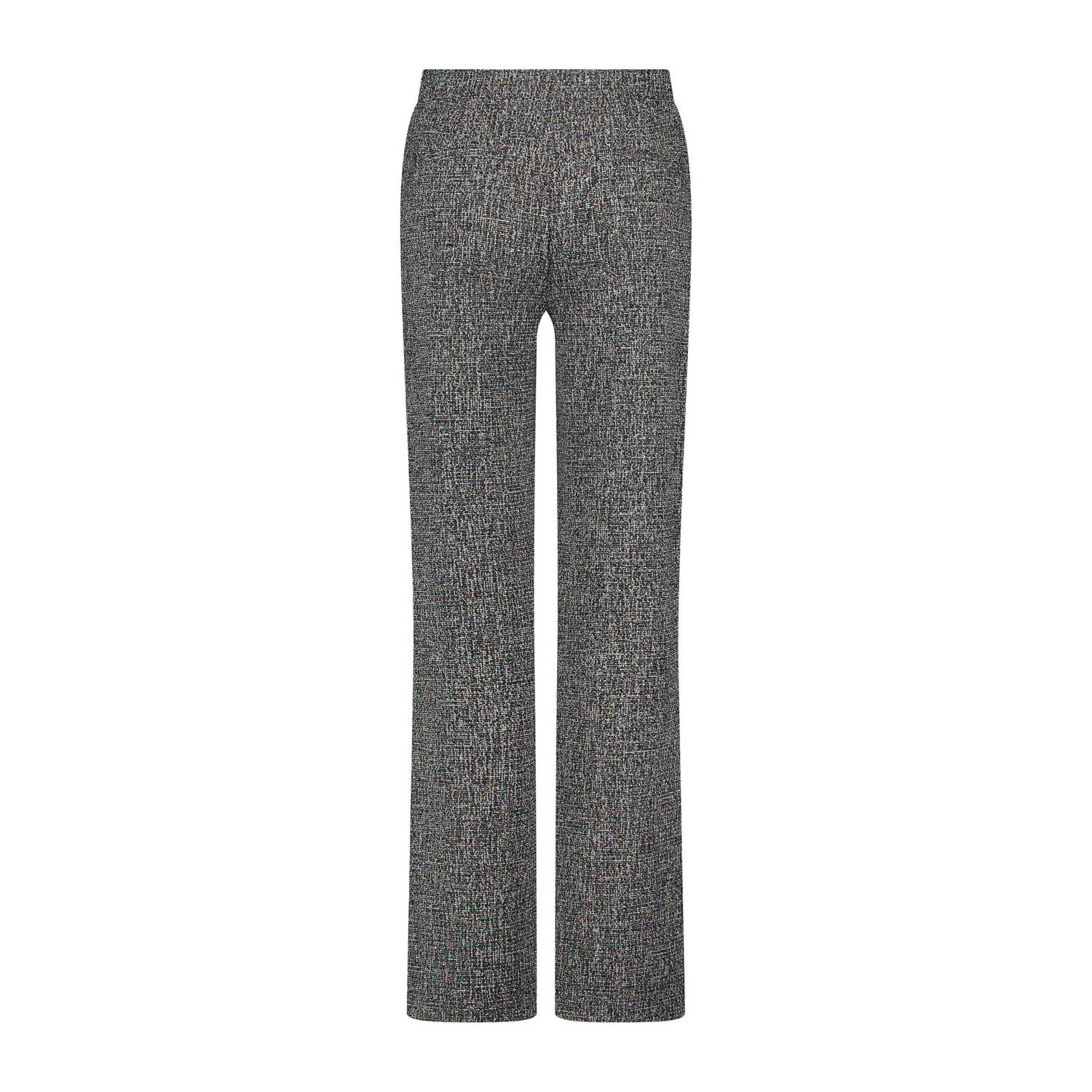 Tramontana high waist straight fit broek met all over print zwart