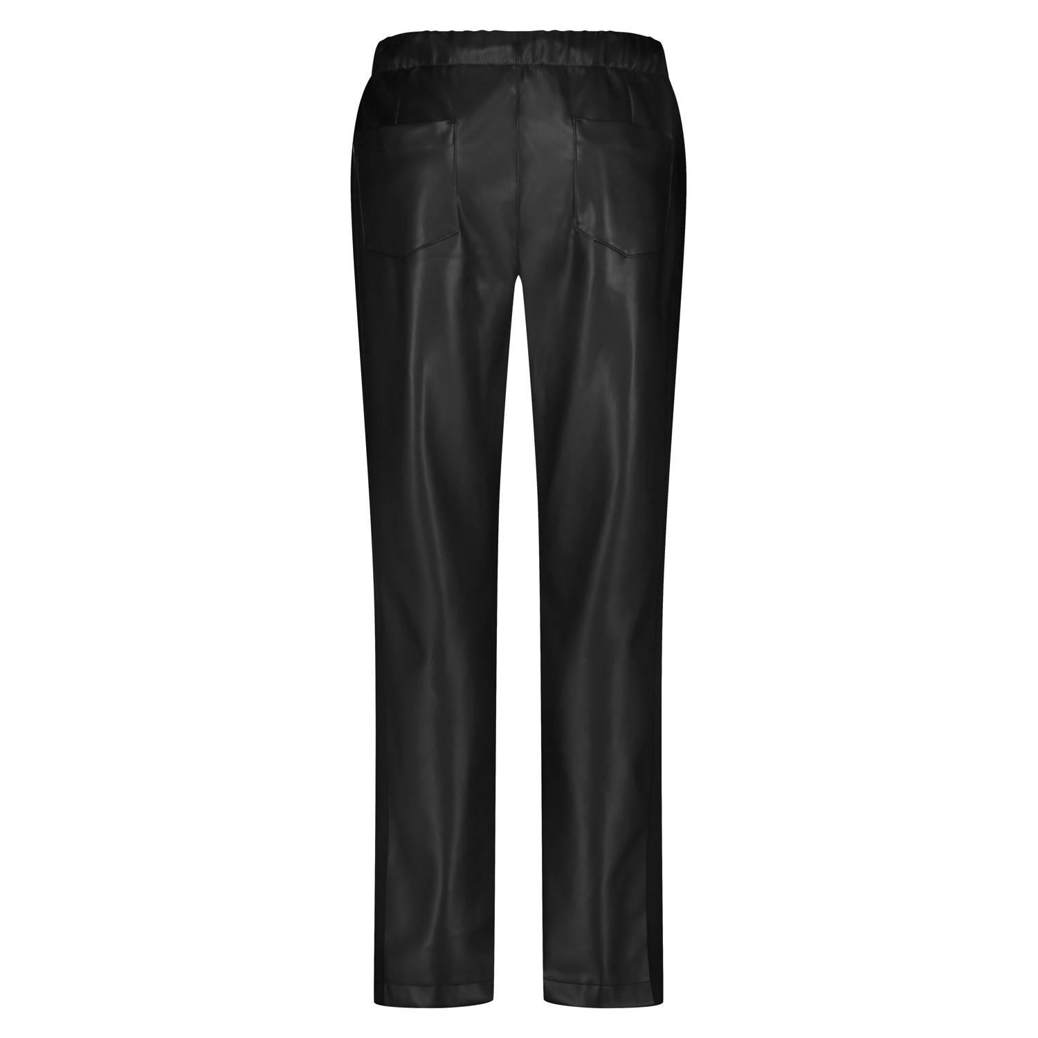 Tramontana imitatieleren broek zwart