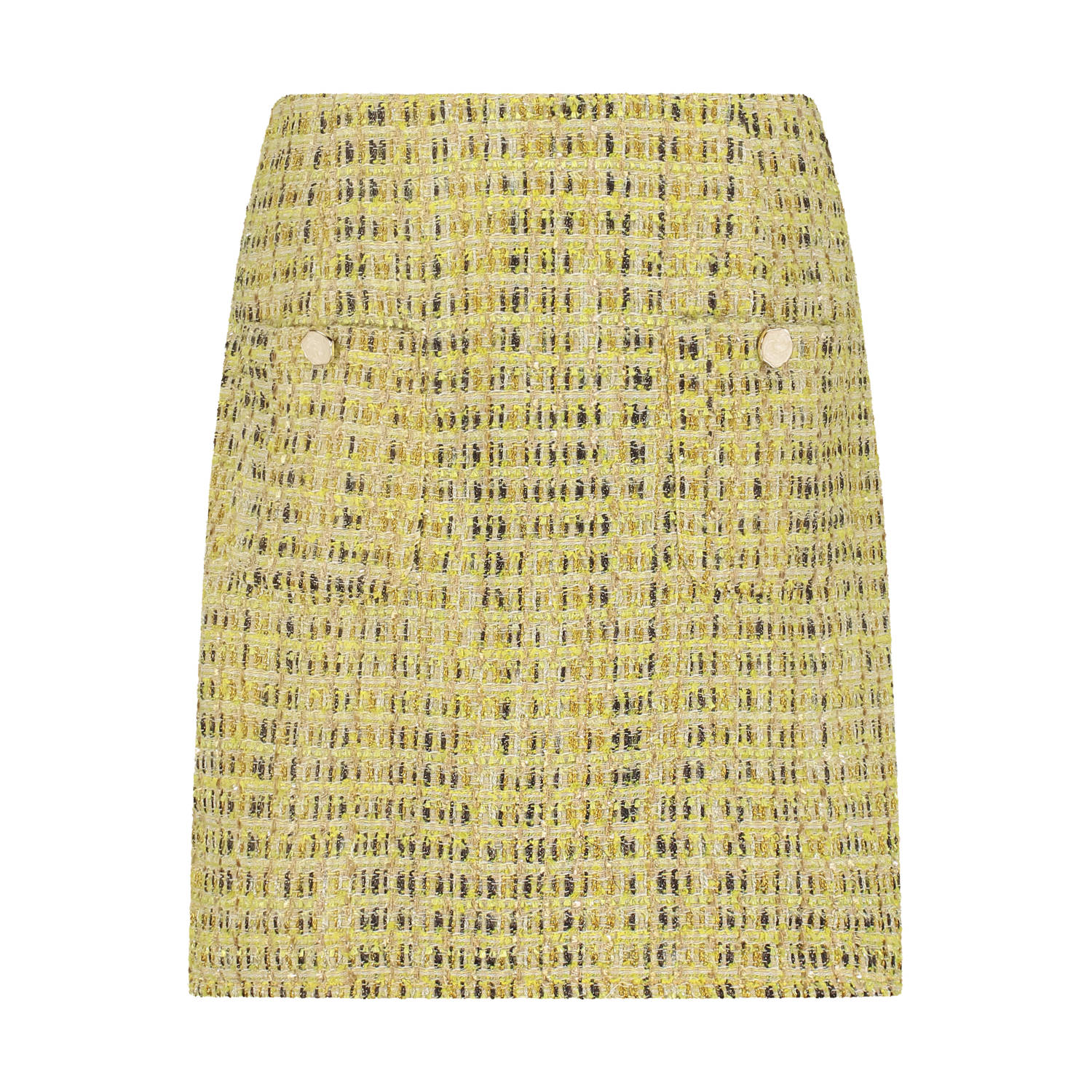 Tramontana tweed rok geel