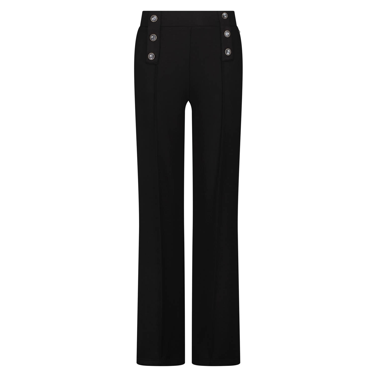 Tramontana high waist straight fit broek zwart