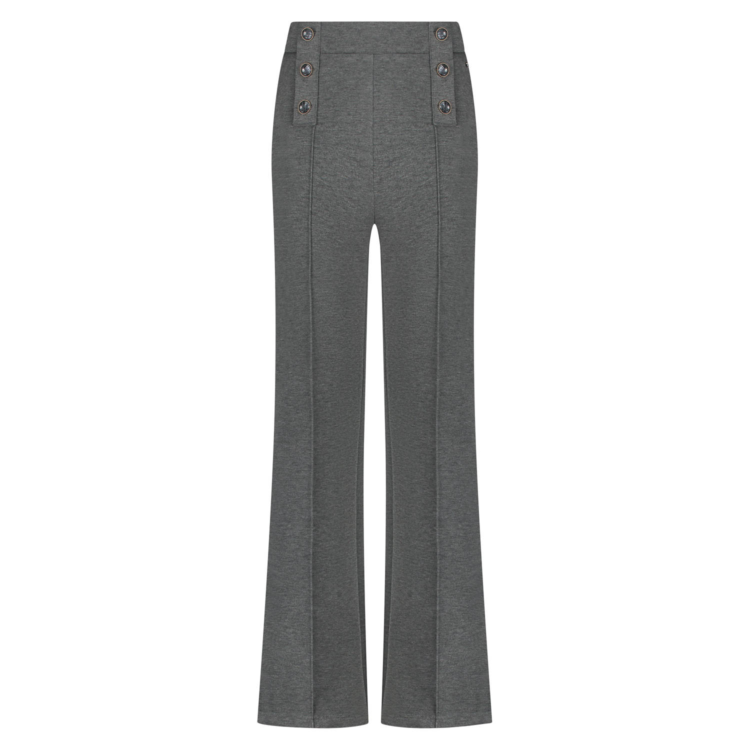 Tramontana high waist straight fit broek grijs