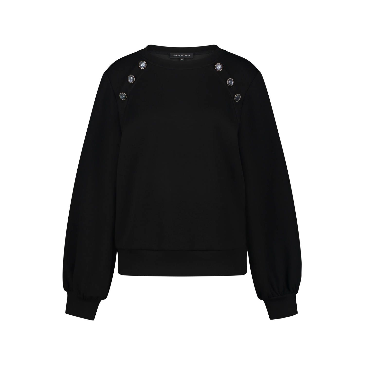 Tramontana Sailor Buttons Sweater Black Dames